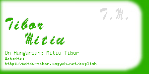 tibor mitiu business card